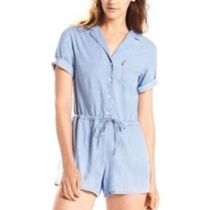 Levi's Gabby Denim Romper New With Tags